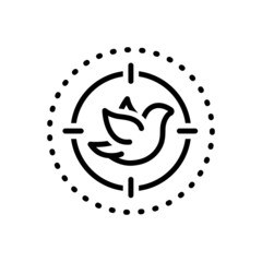 Black line icon for hunting