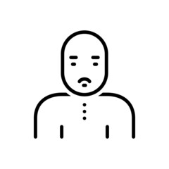 Black line icon for neutral