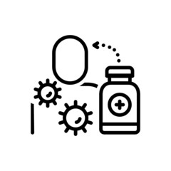 Black line icon for necessity