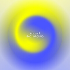 3d abstract background with diffuse effect. Realistic backdrop with yellow and blue spiral. Bright vector illustration