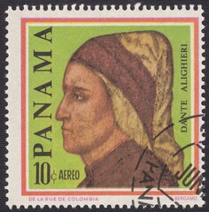 Dante Alighieri (1265-1321) - Italian poet, thinker and theologian, stamp Panama 1966