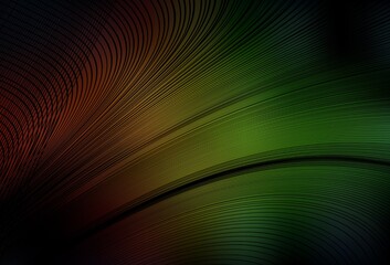 Dark Green, Red vector template with curved lines.