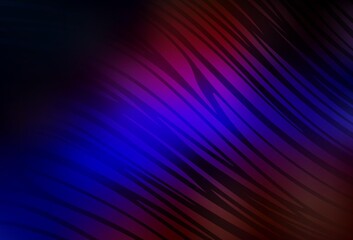 Dark Blue, Red vector backdrop with bent lines.