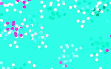 Light Green, Red vector background with forms of artificial intelligence.