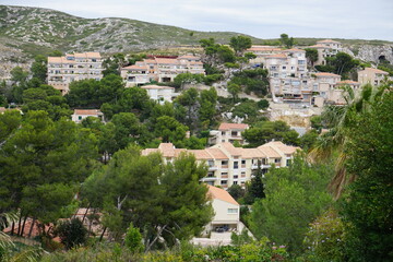 Fototapeta na wymiar village in the hills of the calanques near marseille france