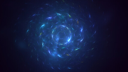 3D rendering abstract circle light background
