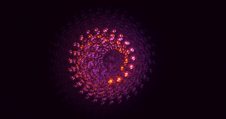 3D rendering abstract circle light background