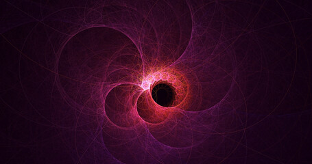 3D rendering abstract multicolor fractal light background