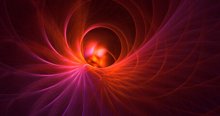 3D rendering abstract multicolor fractal light background