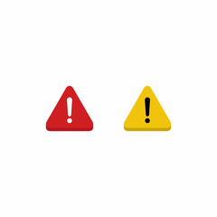 Warning, Exclamation Mark Icon Vector in Triangle Style