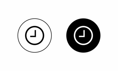 Pending Clock Icon Vector in Circle Shape