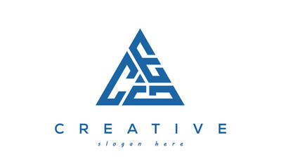Fototapeta CEG creative tringle letters logo design victor obraz