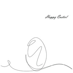 Happy easter card with egg vector illustration