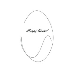 Happy easter card with egg vector illustration