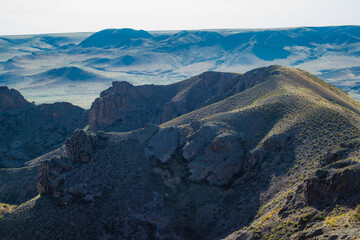mountains in the snow