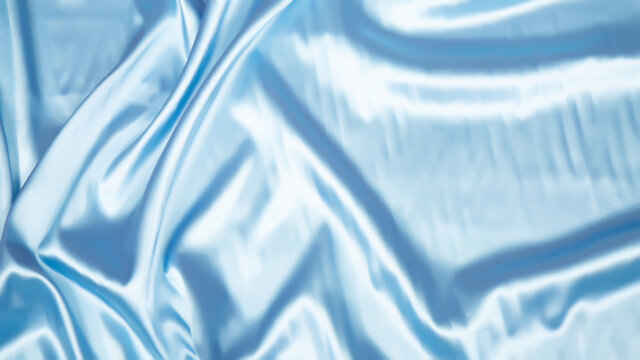 Light Blue Silk Fabric Background