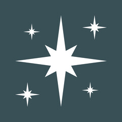 Star north quality vector illustration cut