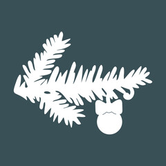 Pine tree quality vector illustration cut