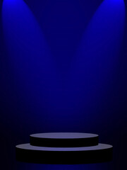 Black and blue background. Abstract blue background for web design templates, christmas, valentine, product studio room and business report with smooth gradient color.