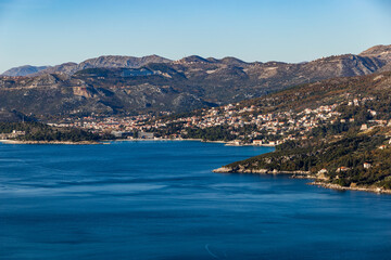 Fototapeta na wymiar View of the Adriatic coast. Dalmatia Region. Croatia