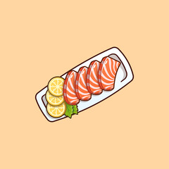 sushimi vector illustration. 