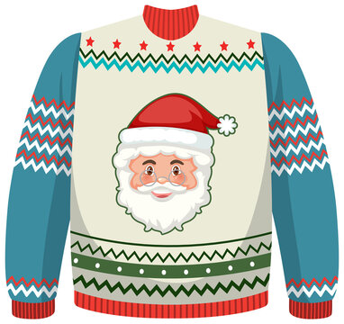 Christmas sweater with Santa Claus pattern