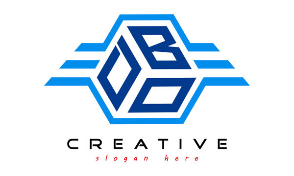emblem badge with wings DBO letter logo design vector, business logo, icon shape logo, stylish logo template
