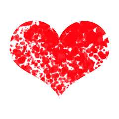 red heart on a white background, valentine's day sticker