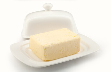 Isolated butter dish