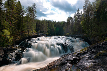 Kumi-threshold waterfall North Karelia Russia