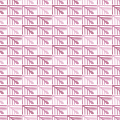 Japanese Tribal Art Motif Mosaic Vector Seamless Pattern
