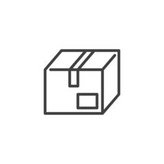 Parcel box line icon