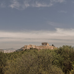 Fototapeta premium Parthenon ancient Greek temple on Acropolis hill, Athens Greece