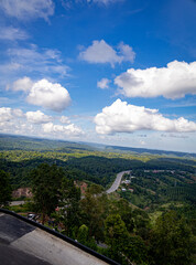The scenic mountain and hill views at Khao Kho, Phetchabun, Thailand