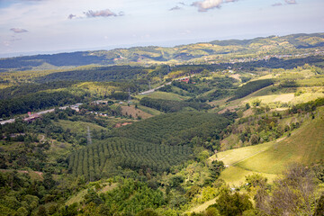 The scenic mountain and hill views at Khao Kho, Phetchabun, Thailand