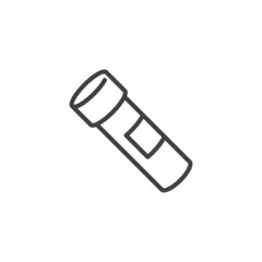 Cardboard tube packaging line icon