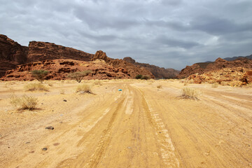 Fototapeta na wymiar Wadi Disah, Al Shaq canyon, Saudi Arabia