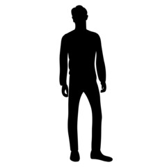 black silhouette man guy standing