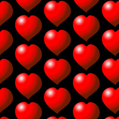 Happy Valentines Day!Love pattern on a black background for design cift box,decor packagging