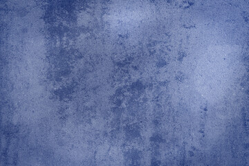 Asphalt close-up in blue color, wet concrete wall texture. Raw plaster wall background.