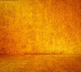 empty orange interior