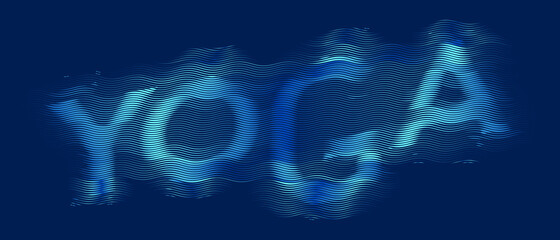 yoga lettering text