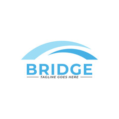 creative abstract bridge logo design template