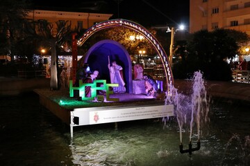 Campobasso - Presepe nella fontana di Piazza Vittorio Emanuele II