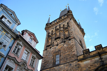 Fototapeta na wymiar The Powder Tower in Prague, Czech Republic