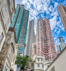 Fototapeta na wymiar Downtown Hongkong cityscape, HDR Image