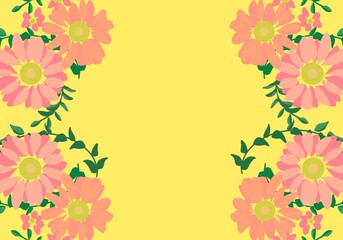 abstract background flowers yellow 
