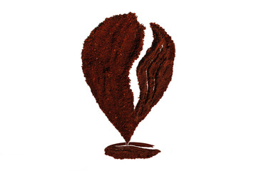 The geolocation icon images for coffee lovers on white background.