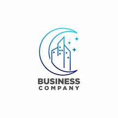 home stay logo design, hotel and villa logo concept, construction and building brand