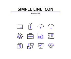 Simple point color line icon 
